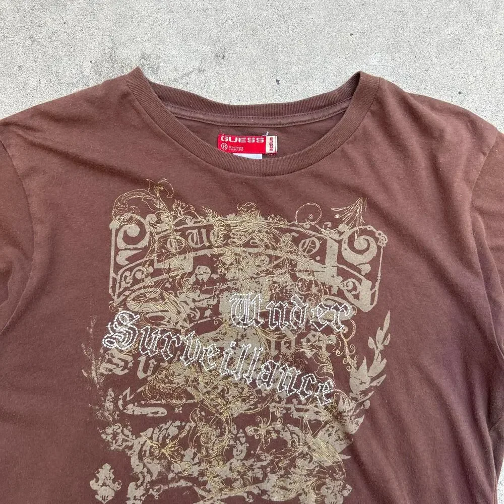 Vintage guess brown shirt y2k - Picture 2 of 4
